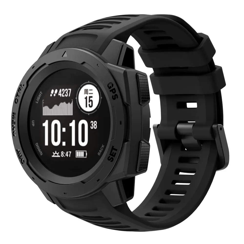 Многоцветные часы Wirstband Smartwatch аксессуары 22 мм силиконовый ремешок быстросъемный сменный ремешок для часов Garmin Instinct