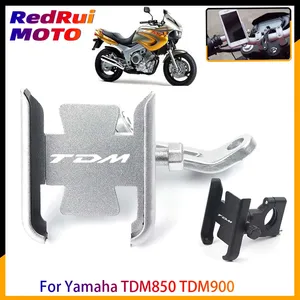 for yamaha tdm850 tdm900 tdm 850 900 hot deals motorcycle accessories handlebar mirror mobile phone gps stand bracket free global shipping