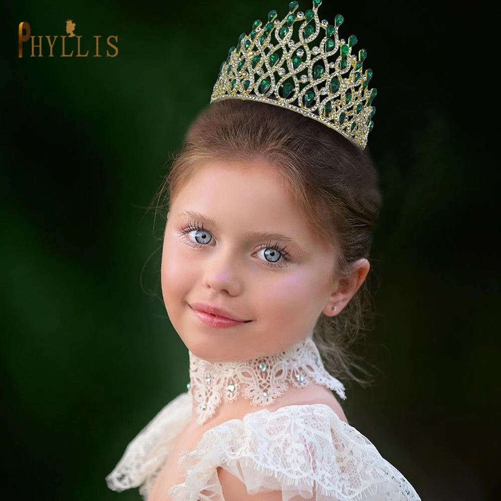 

A277 Children Tiaras And Crown Colorful Crystal Hairbands Bridal Hair Accessories Wedding Tiara Headband Rhinestone Headdress