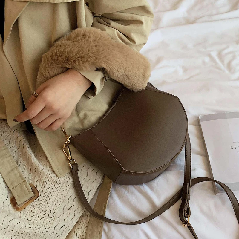 Зимняя модная новая качественная женская дизайнерская сумка из искусственной