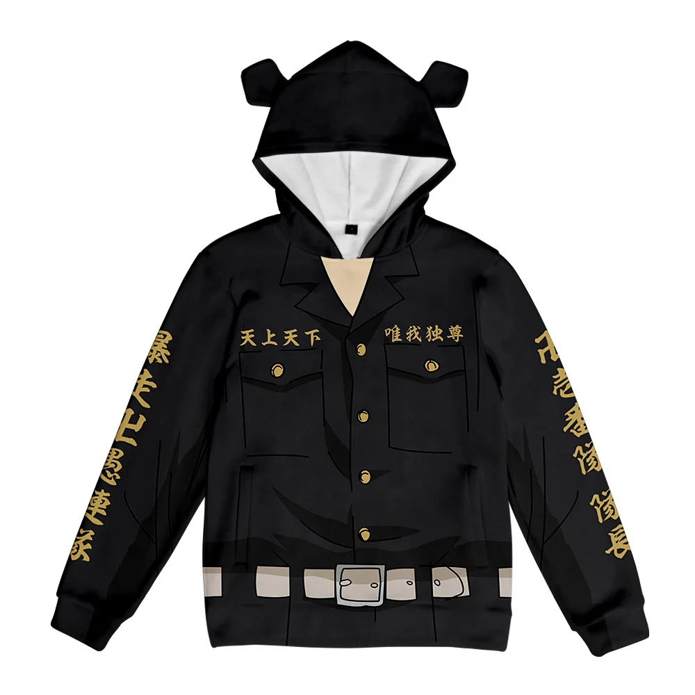 

2021 Tokyo Revengers Pig Ear Hooded Sweatshirt Women/Men Clothes Casual Hoodie Sweatshirt FY01776X04
