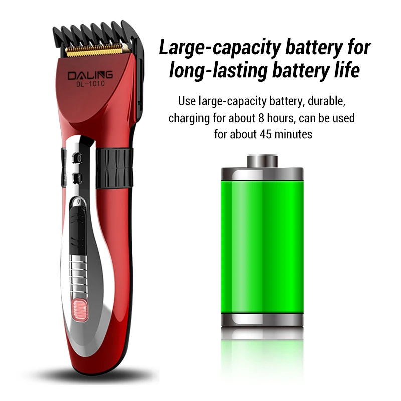 

Professional Hair Trimmer Rechargeable Electric Hair Clipper Comb Men Cordless Hair Cutiing Machine Hair Shaver Trimer Cutter