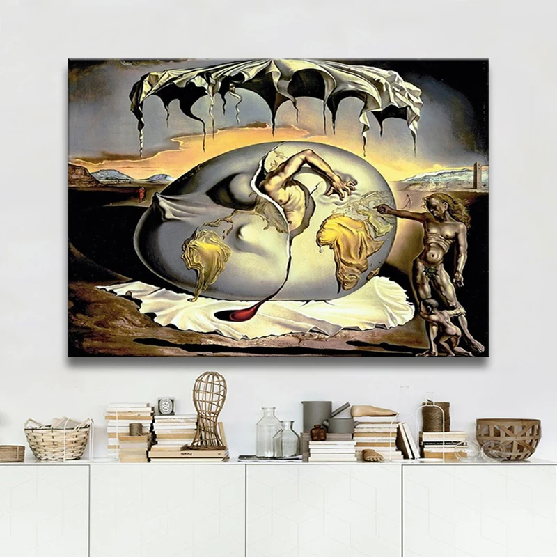 

Salvador Dali Child Watching the Birth of the New Man Painting For Living Room Home Decor Oil Painting on Canvas Wall Painting