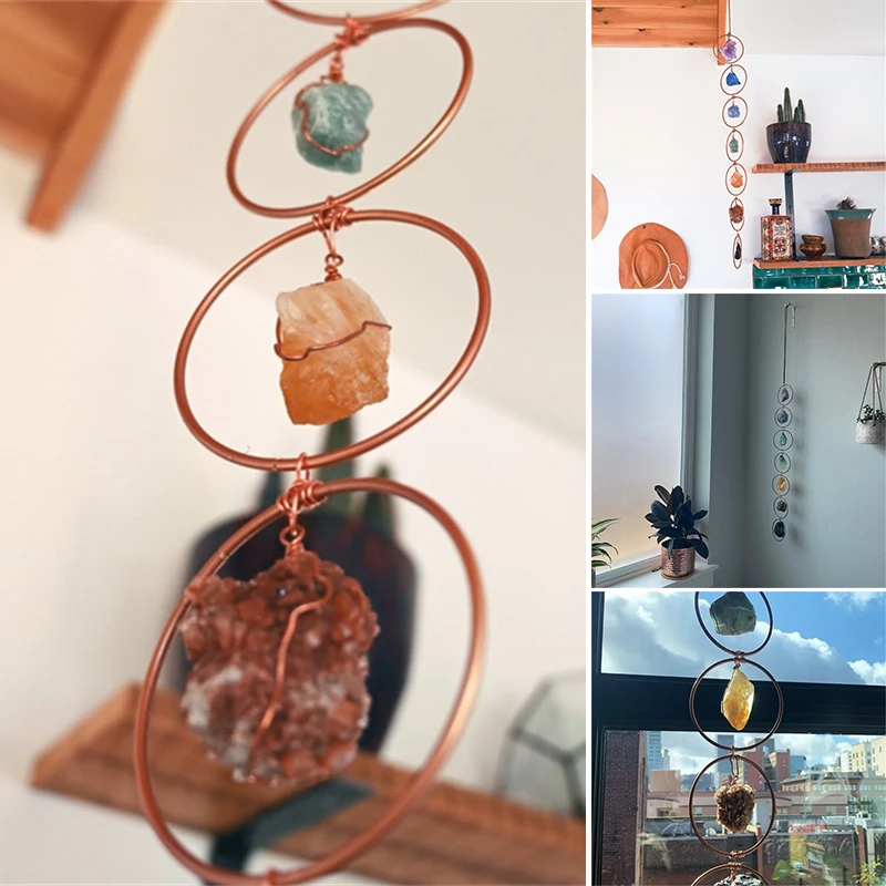 

Новый Кристалл 7 чакр, драгоценный камень, Настенный декор, персонализированный красочный хрустальный кулон для дома, гостиной, спальни, под...