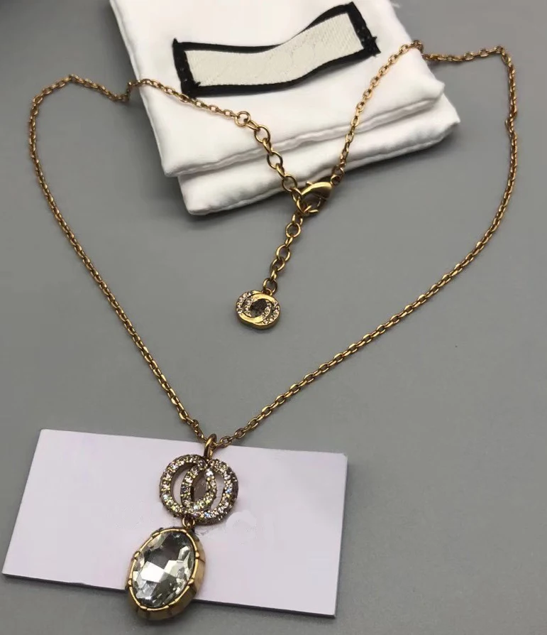 

Exquisite Women 925 Silver White Gems Pendant Necklace Original High Quality Brand Jewelry Exquisite Logo Holiday Couple Gift