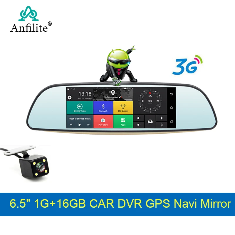Anfilite gps навигация 7 дюймов 3g Автомобильный видеорегистратор Камера FHD 1080P dash cam android