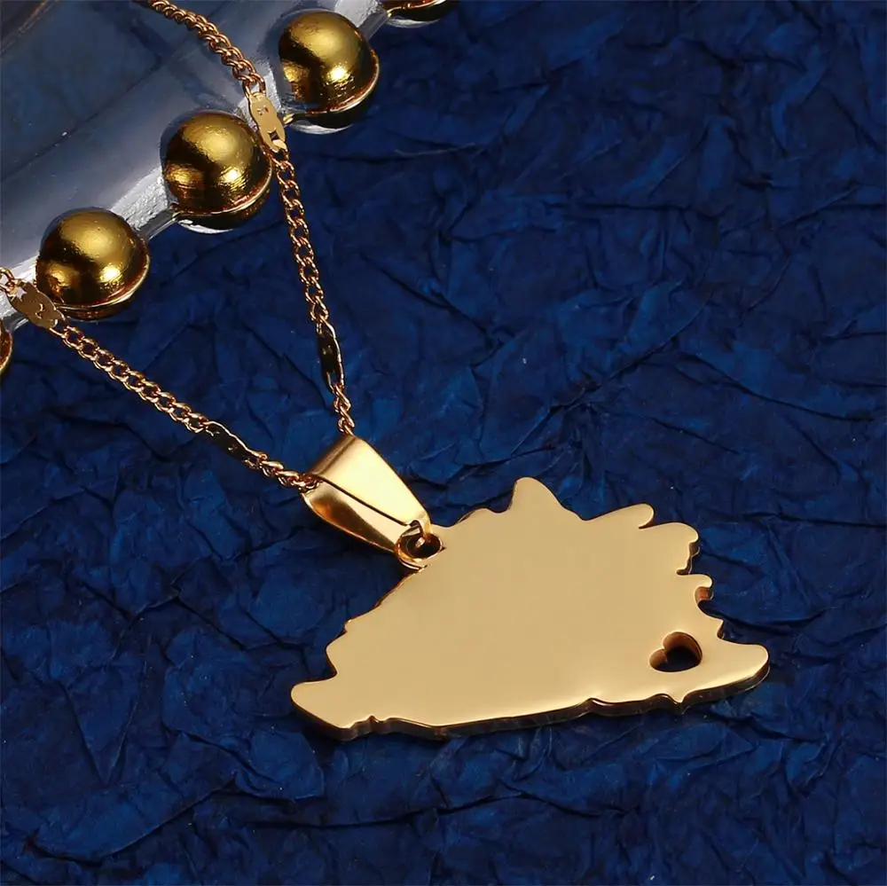 Ожерелье с подвеской из нержавеющей стали картой боснийского дерева|Подвески| |