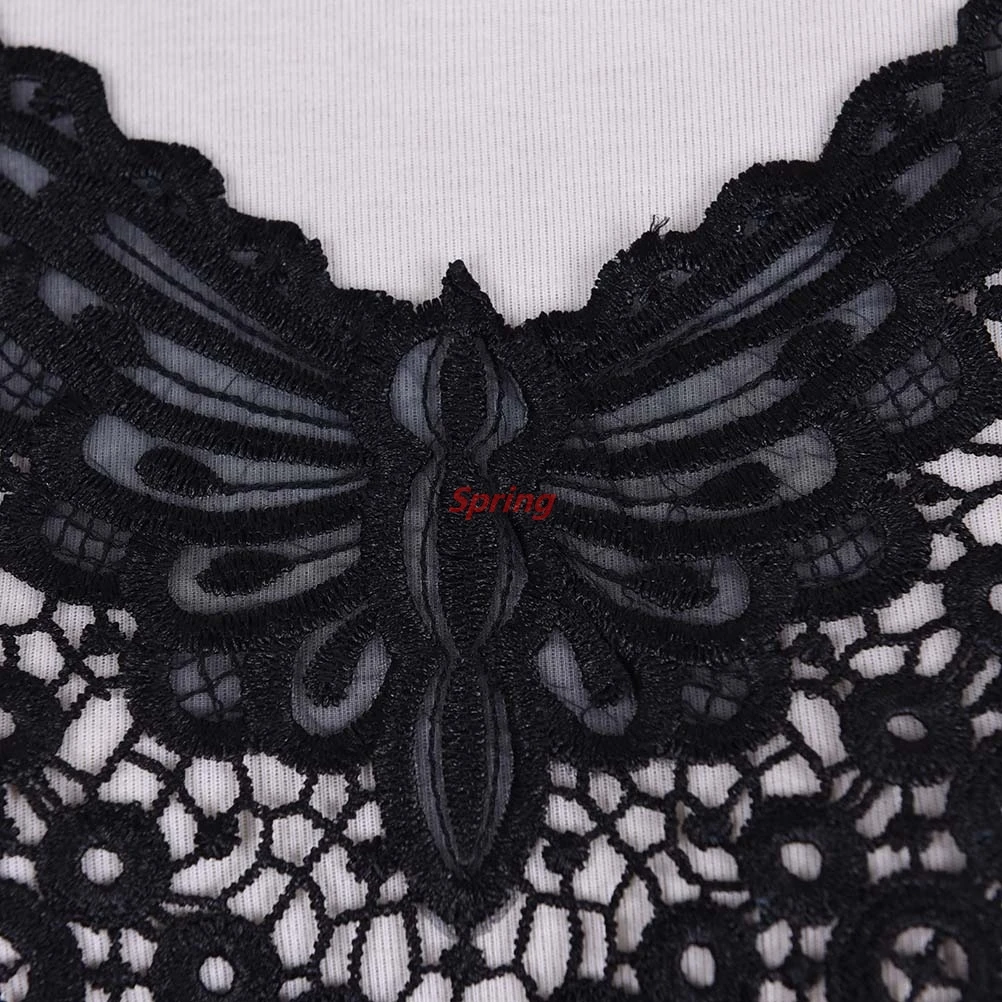 

New 1PC Embroidered Floral Lace Neckline Neck Collar Trim Clothes Sewing Applique Embroidery edge