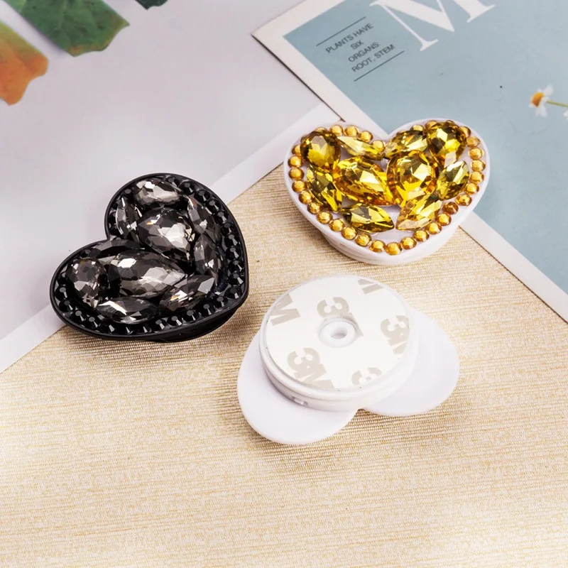 Сердце бриллиантовый многофункциональный держатель для телефона крепление