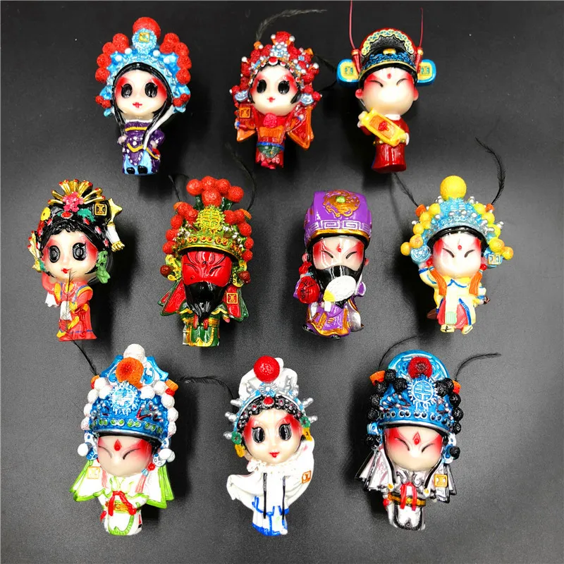 

Resin Peking Opera Opera Character Cartoon Fridge Magnet Dr. Spring Facebook Magnetic Stereo Chinese Characteristic Gift