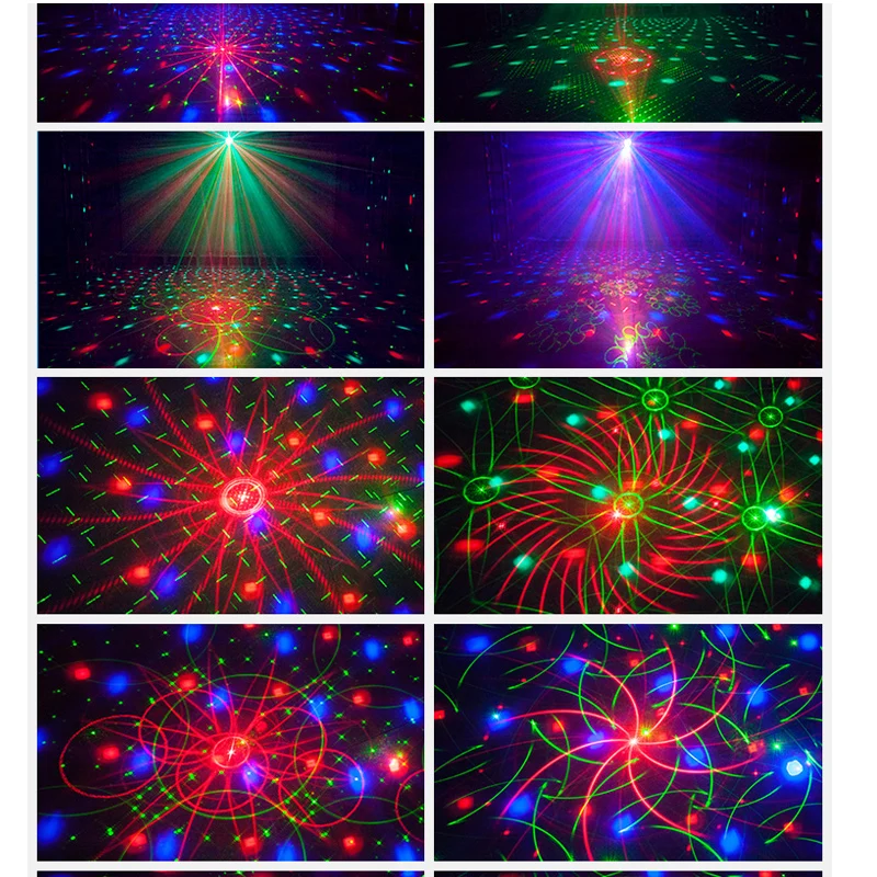 Bluetooth speaker laser stage lamp magic ball 60 patterns KTV bar voice DJ Projection Christmas holidays party | Освещение