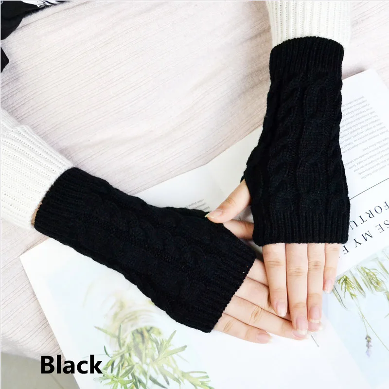 A2 black Женские милые кошачья лапа с когтями, плюшевые варежки, зимние теплые толстые перчатки без пальцев, мягкие перчатки с когтями медведя, перчатки с когтями на пол пальца, варежки с когтями - Цвет: A2 black