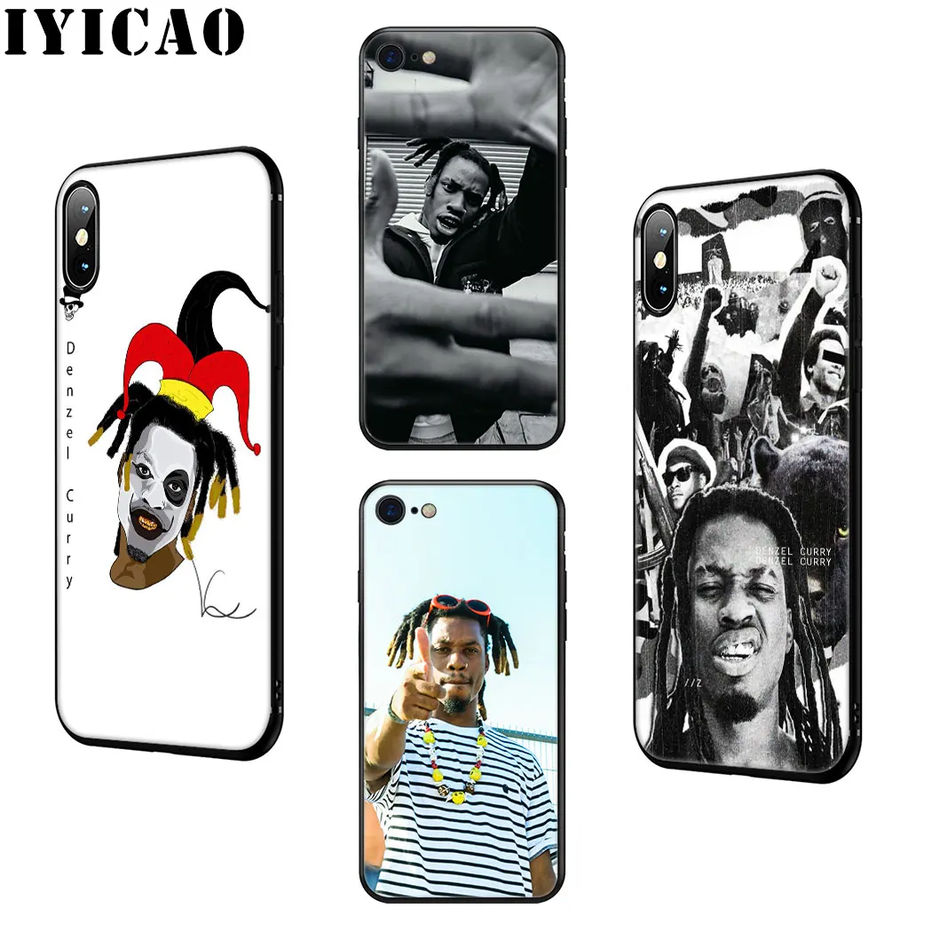 IYICAO реперские кепки Denzel Curry Мягкий силиконовый чехол для телефона iPhone 11 Pro Max XR X XS 6