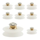 8 шт., V-образный ролик для душа, нейлоновое колесо для ванной комнаты, стеклянная раздвижная дверь, медный ролик, подвесное колесо