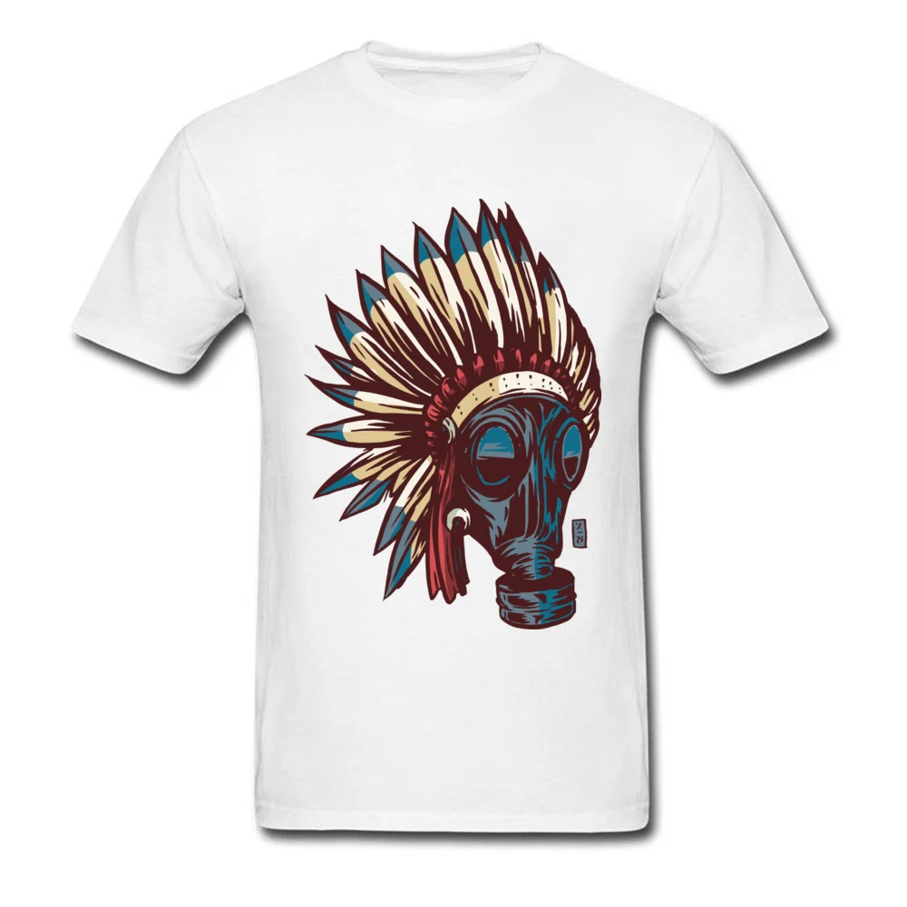 

Unique Tribal Chief Fallout Gas Mask Printed T-Shirt. Summer Cotton Short Sleeve O-Neck Mens T Shirt New S-3XL