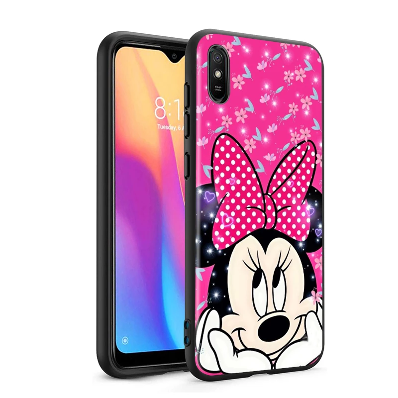 

Disney Minnie Mouse Cute for Xiaomi Redmi 10X Pro 9C 9A 9T 9 GO K40 K30 Ultra K20 8 7 S2 6 5 4X Pro Soft Black Phone Case