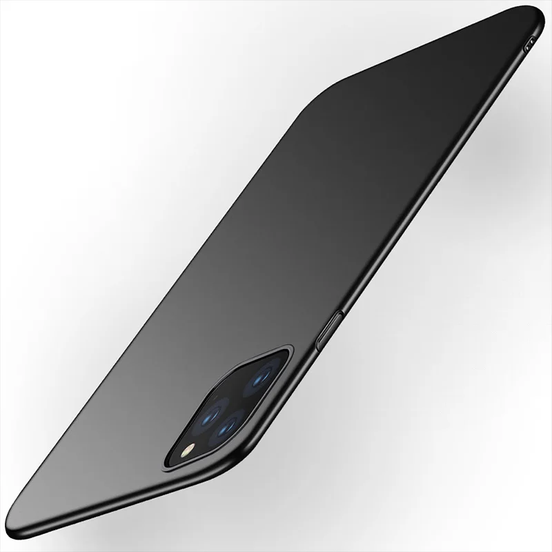 Keajor чехол для iPhone 11 Max Pro Чехол Ультра тонкий мягкий матовый Силиконовый ТПУ бампер чехол для iPhone 11 Pro Телефон fundas - Цвет: Черный