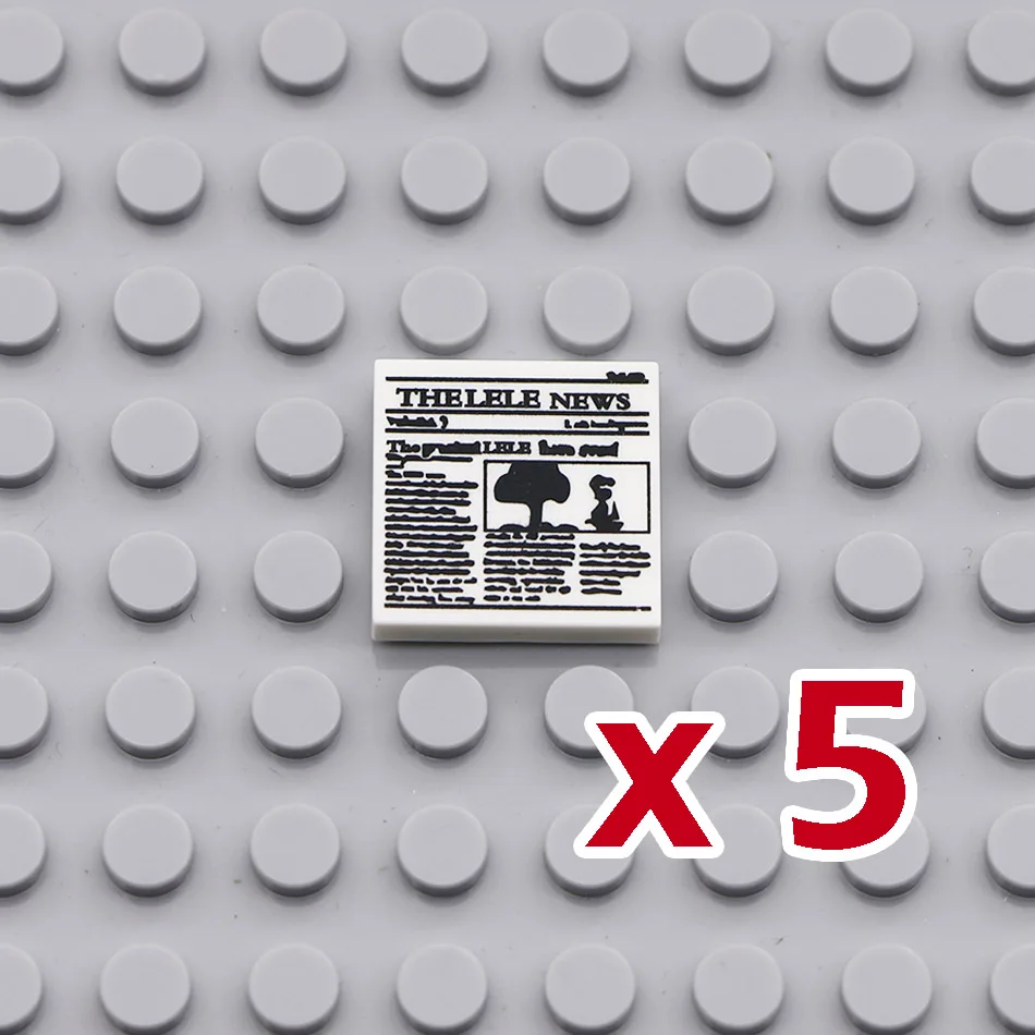 Детали города MOC строительные блоки телефон газета компьютер часы DIY сцена дом