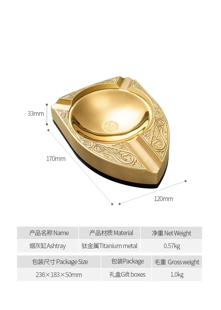 Большая Изысканная пепельница для рисования сигар отличная подарочная упаковка