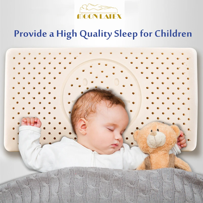 

Thailand 100 Natural Children Latex Pillow Baby Sleeping Bed Orthopedic Child Soft Latex Kids Pillow Gift Neck Head