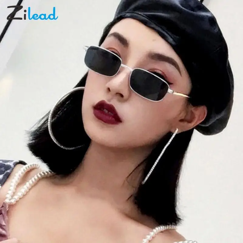 

Zilead Small Square Sunglasses Women Brand Designer Vintage Sun Glasses for Men Hip Hop Rectangle Eyewear Clear UV400 Goggles