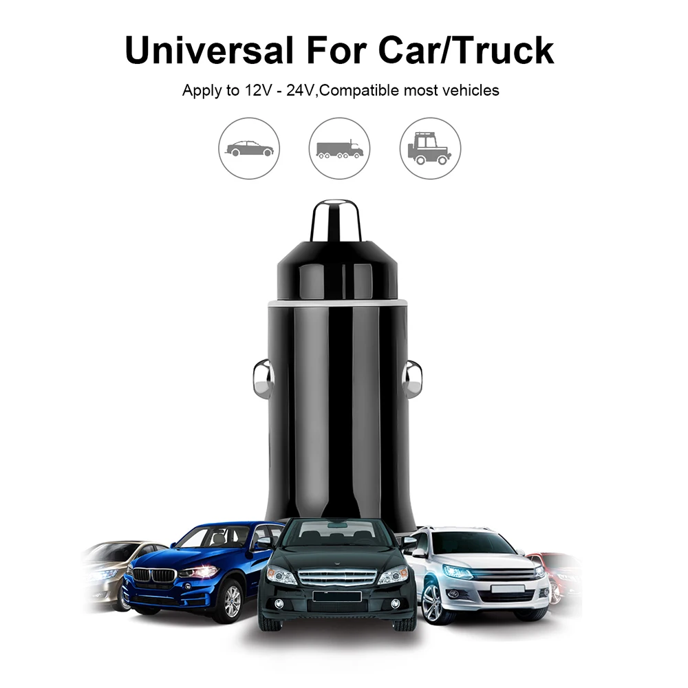 Kebidu Universal Dual USB Car Charger For IPhone Mini Phone Samsung Note 9 Xiaomi Mi Huawei | Автомобили и мотоциклы