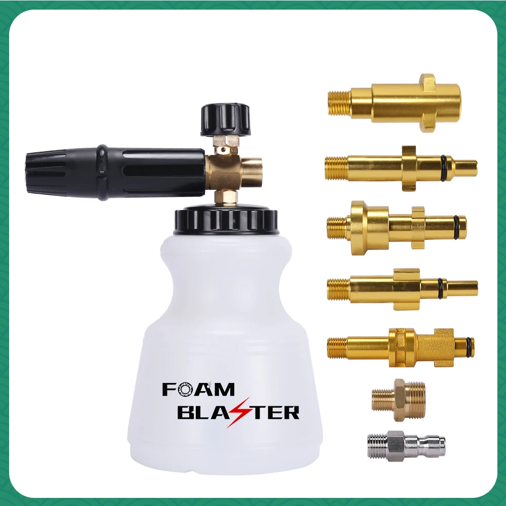 

High Pressure Washer Adjustable Brass Pro Snow Foam Lance Car Clean Foam Washer Soap Gun Foam Nozzle Foam Generator Foam Maker