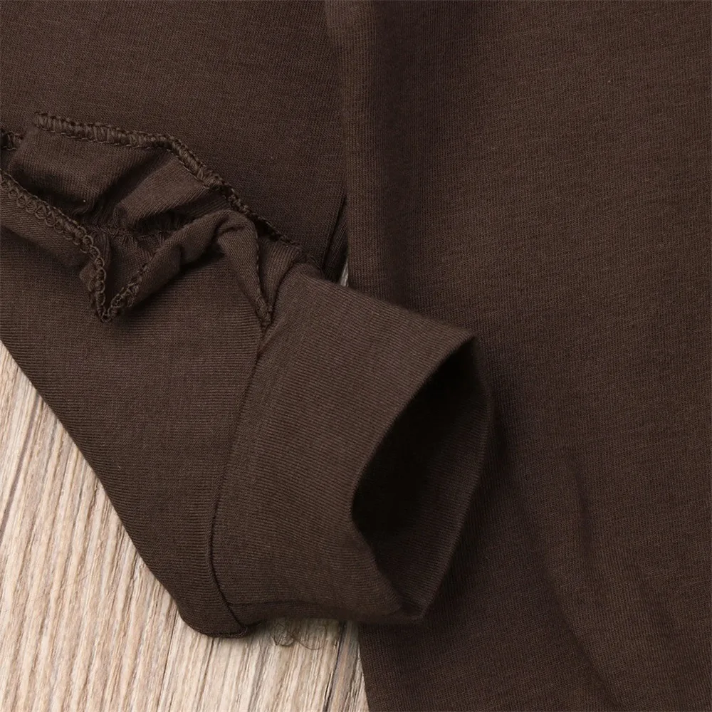 2 шт./компл. одежда для маленьких девочек Женский Топ с длинным рукавом + леггинсы