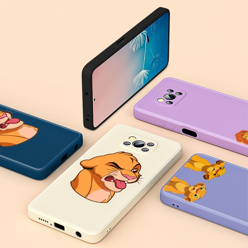 

Disney lion king Animation For Xiaomi 6 X CC9 E A3 Lite A2 Mix 3 4 Poco X3 NFC X2 M2 C3 M3 Pro F3 GT Liquid Silicone Phone Case