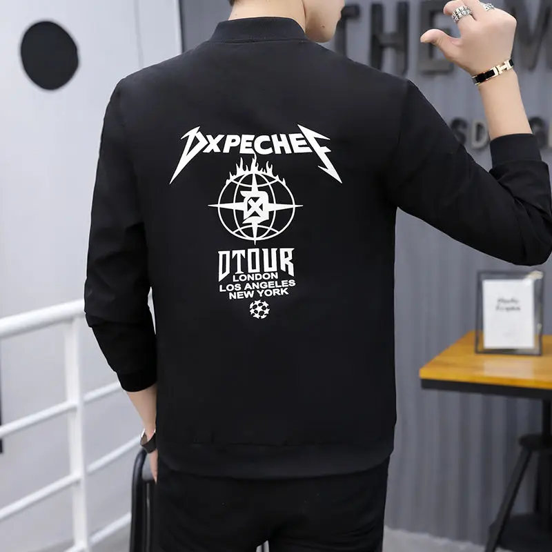 

Men's casual jacket spring and autumn trend Slim Korean student youth male jacket casual jacket