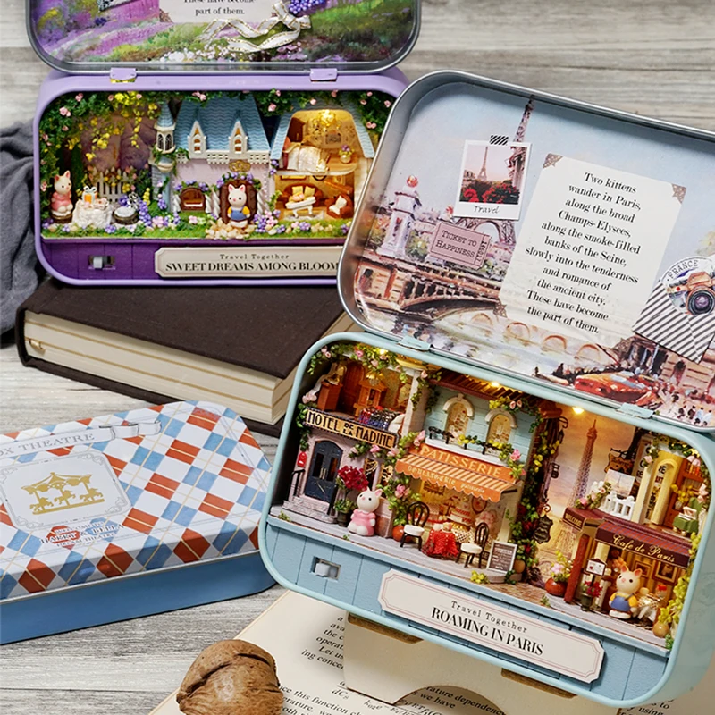 Мебель коробка театр кукольный домик сделай сам модель миниатюрная сцена