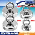 Магнит Неодимовый двусторонний, 500 кг, D80 мм, с веревкой 10 м