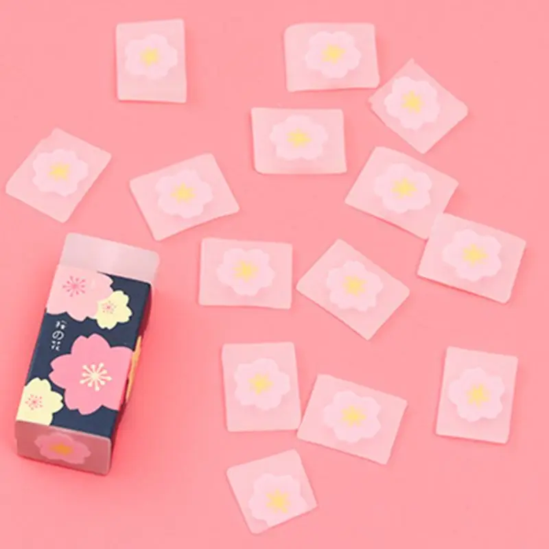 3 шт. резиновые ластики в виде цветка вишни|Ластики| |