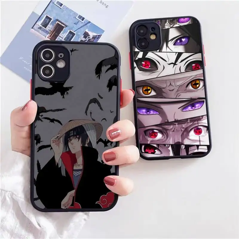 

N-Naruto Akatsuki Kakashi Itachi Phone Case For iphone 13 12 11 xr xs x 7 8 pro max Plain Soft TPU Silicone Clear Case Cover