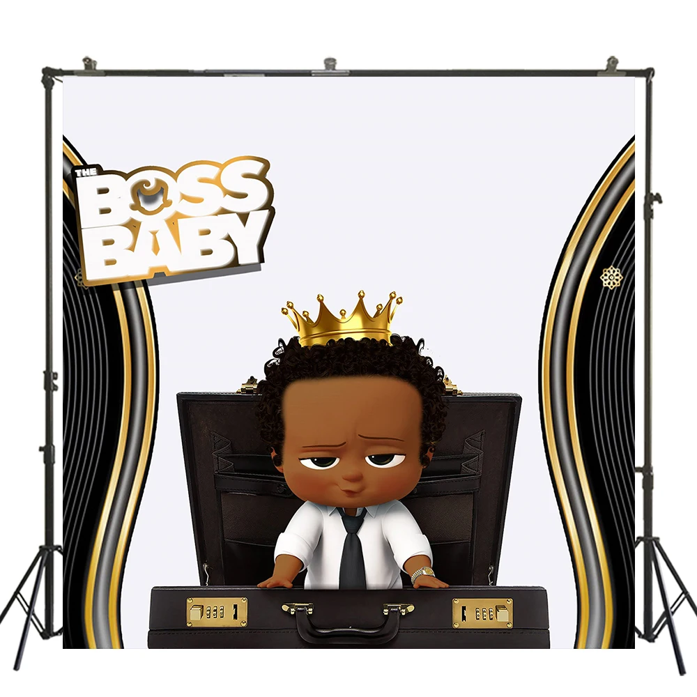 Baby Boss Backdrops Royal Little Man Boy Birthday Party Banner Shower Portrait Photo Background Shoots Back Drops | Электроника