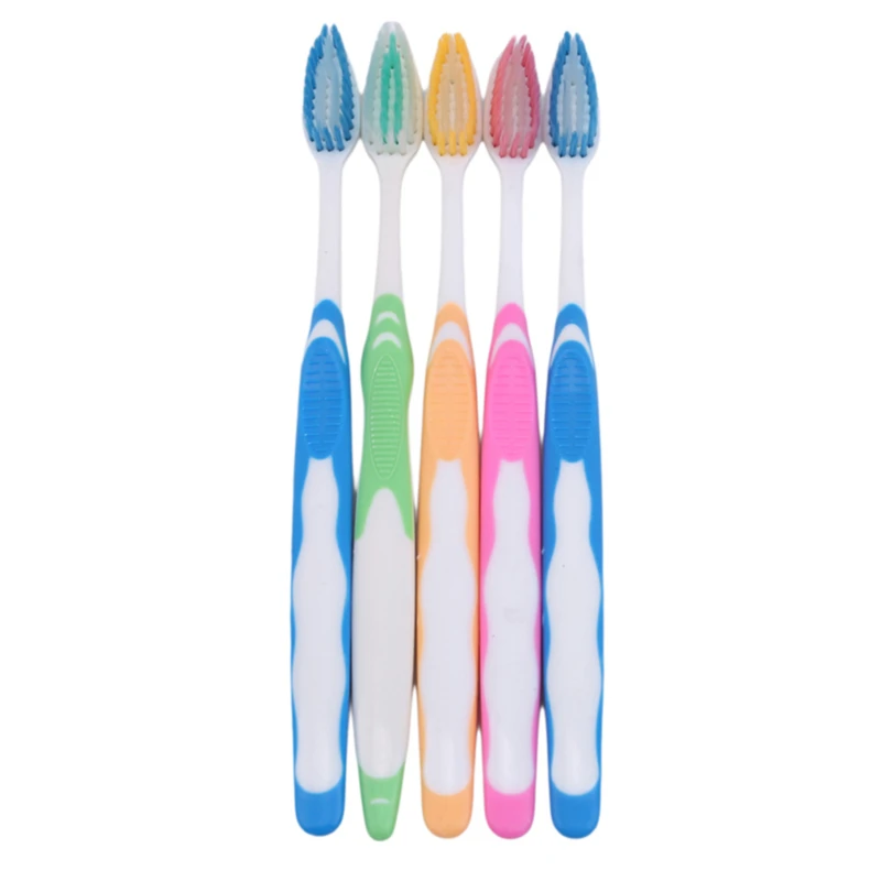 

5 шт., зубная щётка с бамбуковым углем, с длинной ручкой