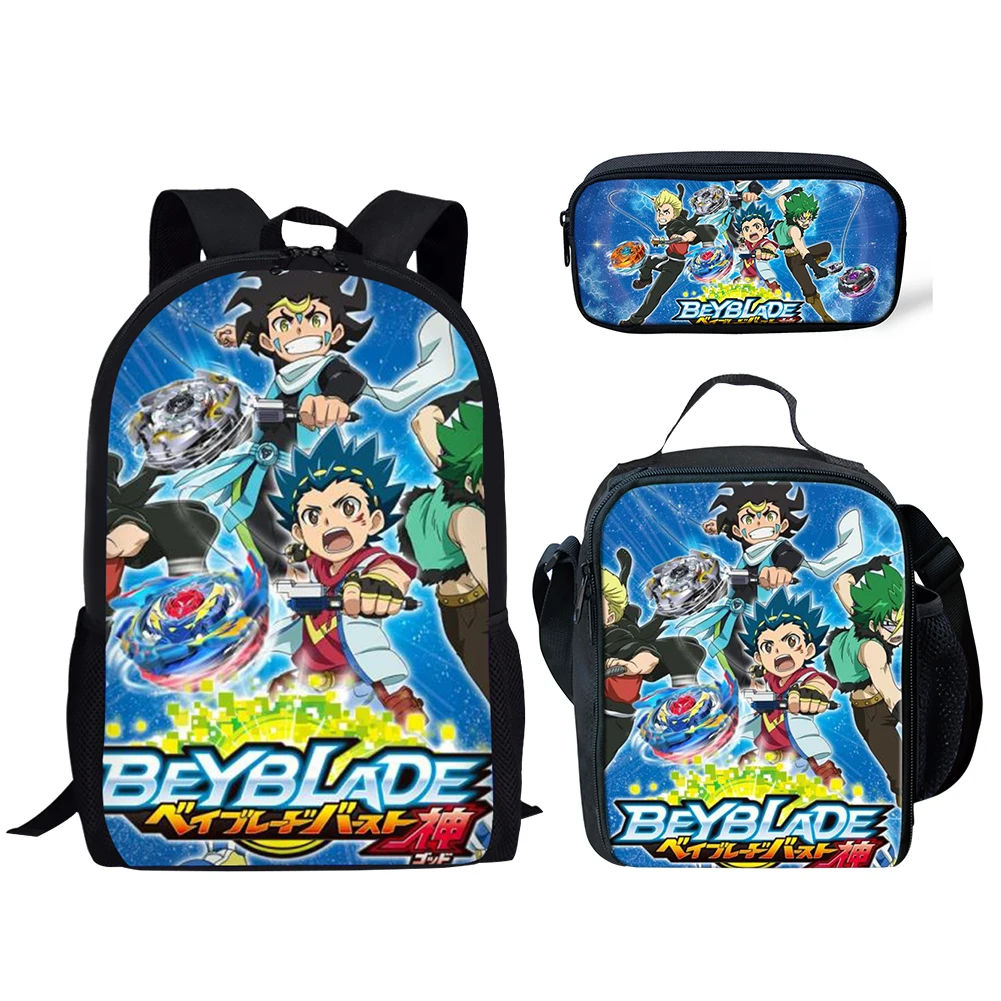 Крутая детская школьная сумка Набор Аниме Beyblade Burst Evolution Lunch Box для мальчиков и