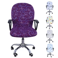 stretch computer chair cover spandex elastic chair covers for home office dining room flower printed seat case housse de chaise