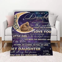 fleece flannel blanket to my daughter letter printed quilts air mail from mom dad little bear blanket encourage and brave gifts