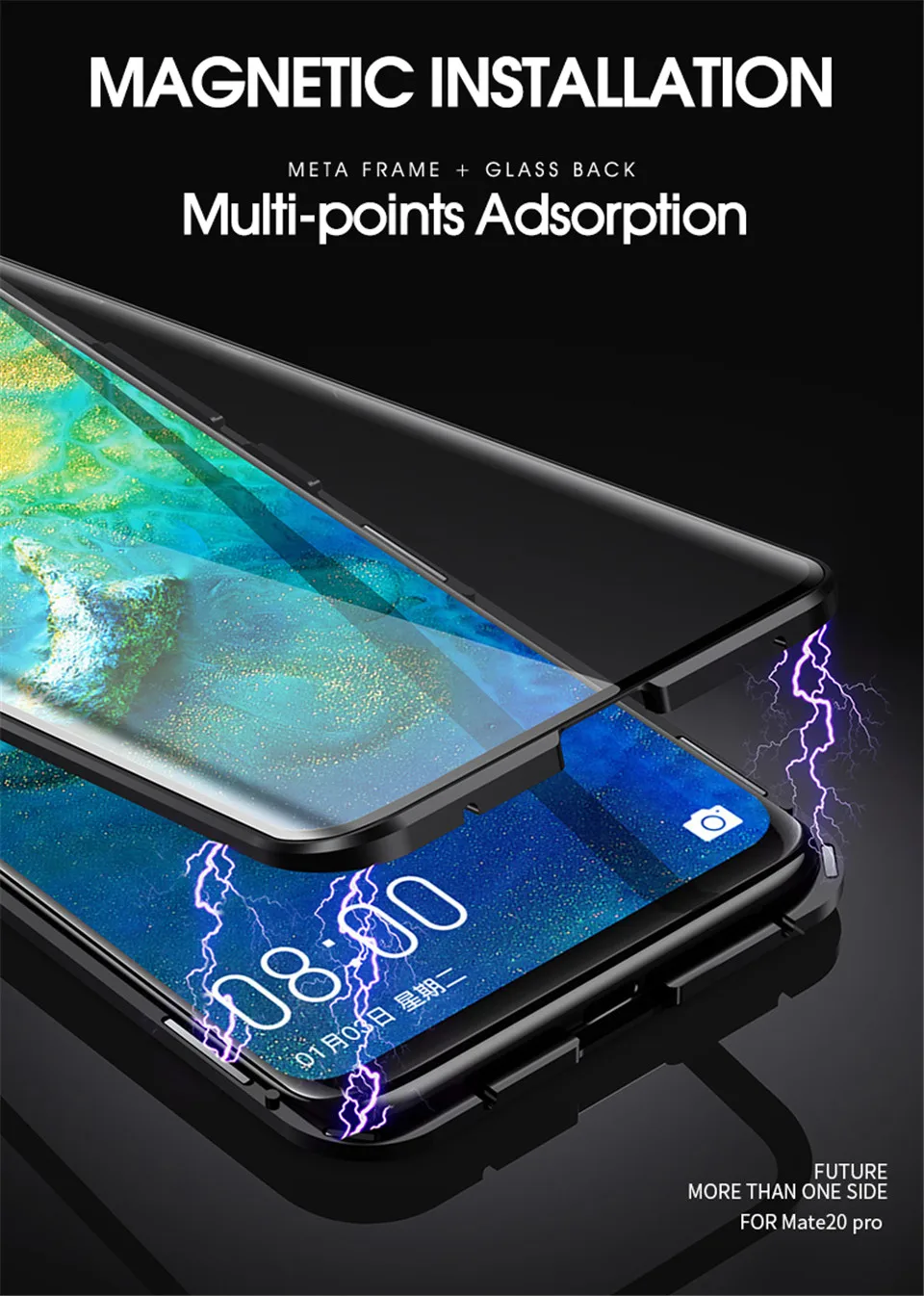360 магнитный чехол на для huawei P20 lite Pro двойной передний задний Чехол из закаленного стекла для huawei P30 mate 20 Lite Pro прозрачный чехол на для Хуавей П20 П30 Мейт 20 Лайт про