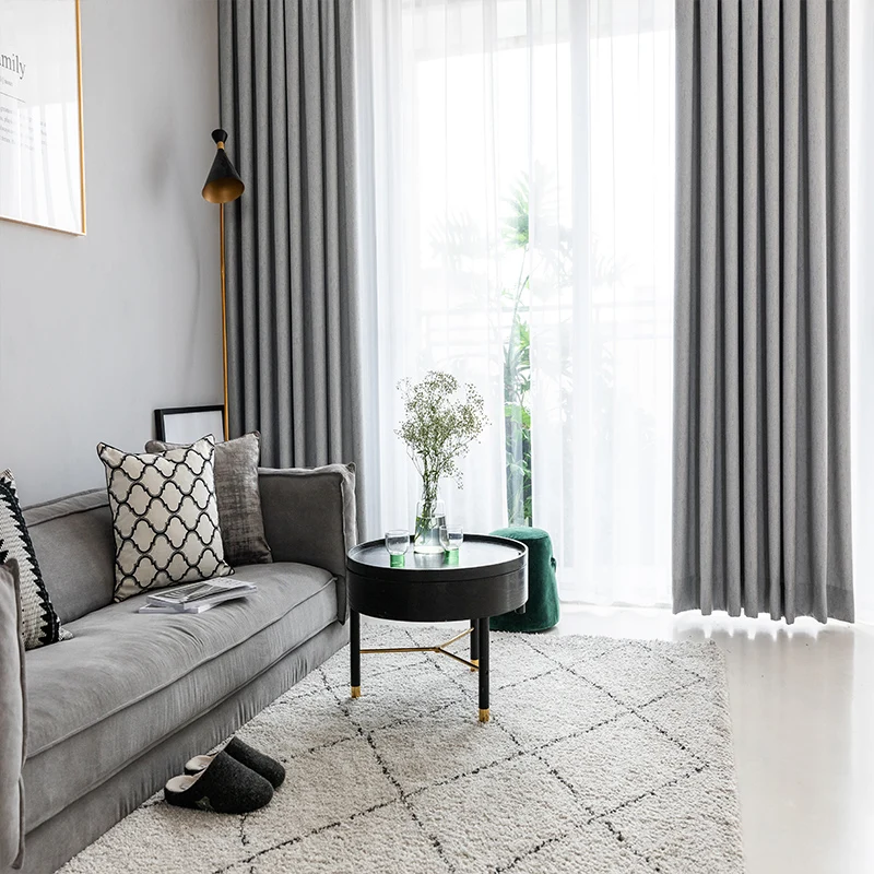 YCENTRE искусственная льняная оконная обработка термоизолированная одноцветная