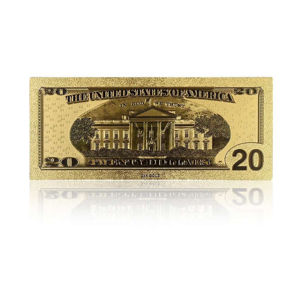 24k Золотая банкнота позолоченная фольга художественное оформление подарочная