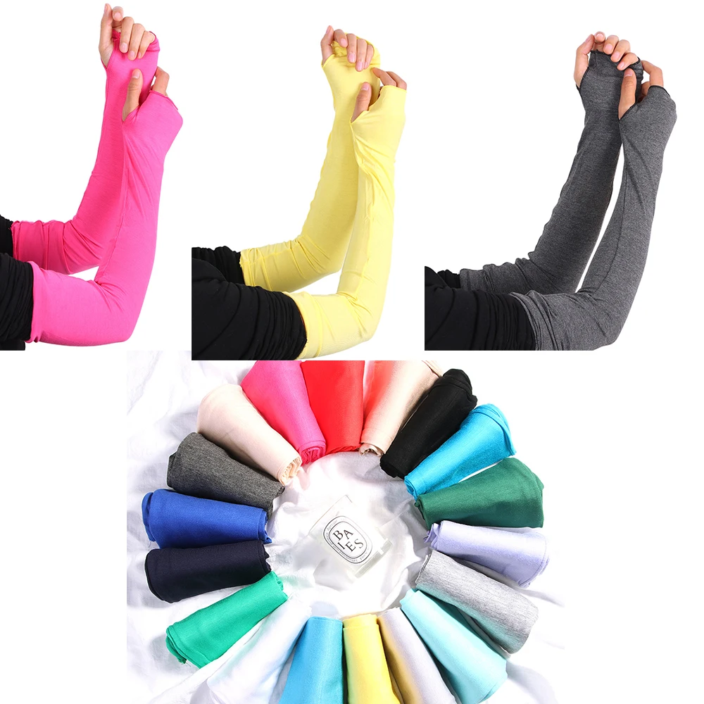 Женские Многофункциональный Солнцезащитный крем перчатки без пальцев хлопковые