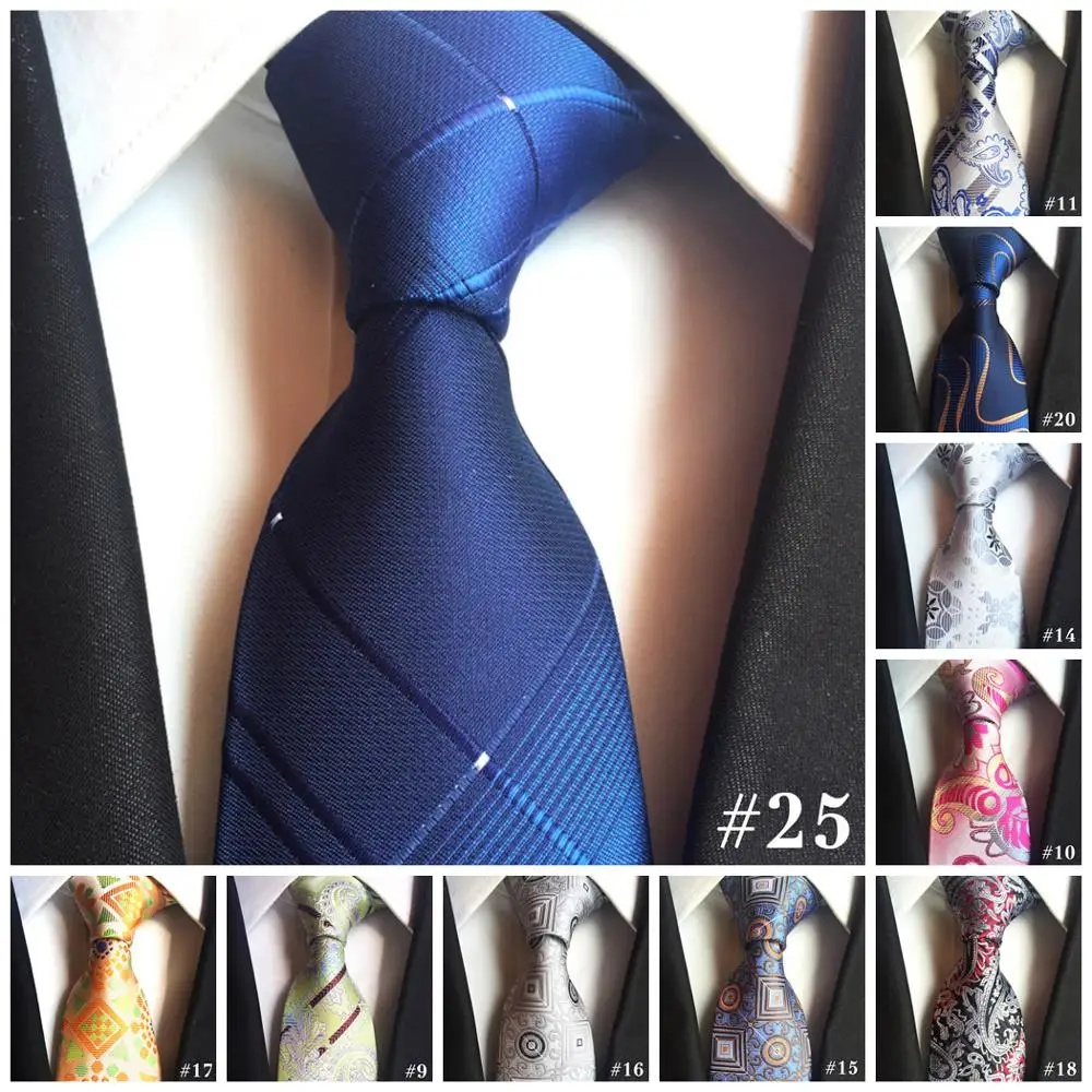 26 стилей классические галстуки в полоску с Пейсли для мужчин 8 см шелковый