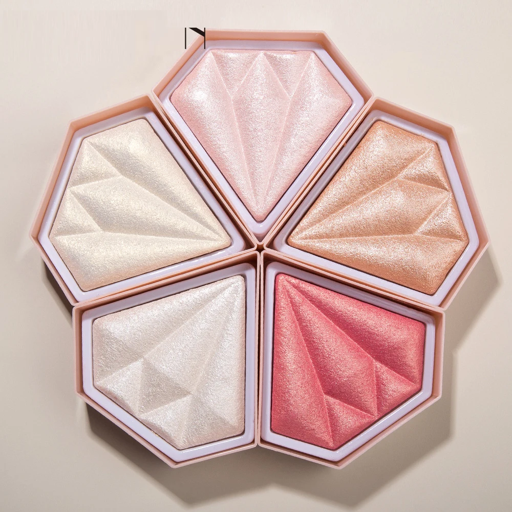 

Diamond highlighter powder brighten skin tone repair glitter nose shadow trim contours three-dimensional brighten highlights