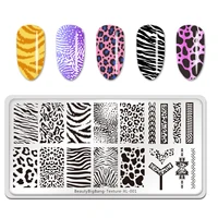 beauty big bang animal image nail art template tiger zebra leopard print texture xl 001 stainless steel mold stamping plates