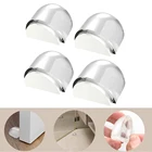 Акриловый дверной ограничитель, прозрачный, самоклеящийся, для защиты стен и мебели, 1 шт.