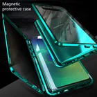 Двухсторонний магнитный металлический чехол для Samsung GALAXY A50, A70, A40, A60, A7, 8, 9, Магнитный чехол для A30s, 40s, A20, M40, 360 дюйма