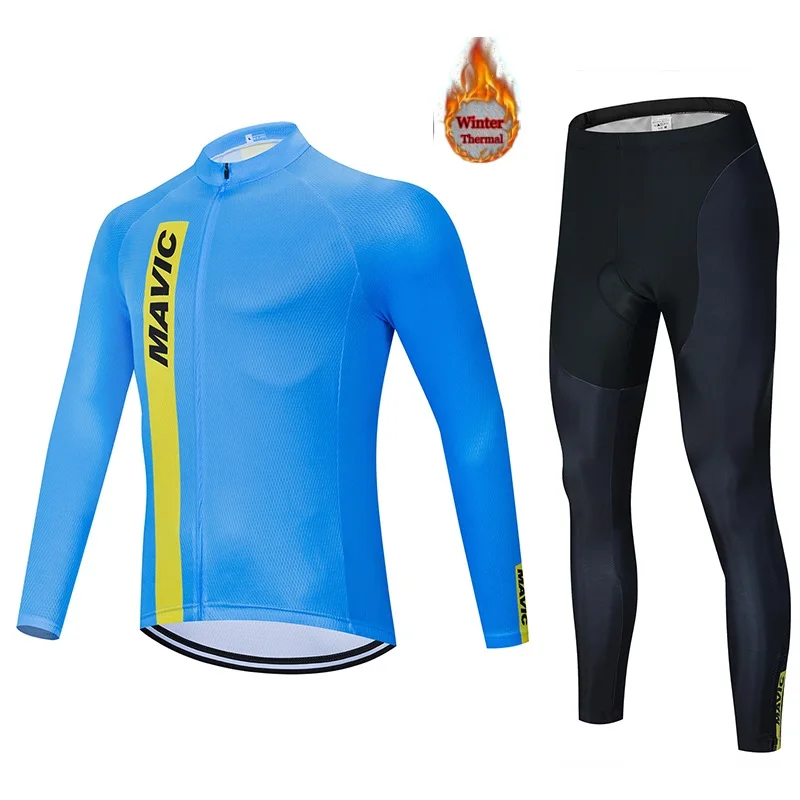 2020 Mavic Pro winter team Cycling Jersey Set long sleeve MTB cycling clothing thermal polar uniform bicycle Maillot | Спорт и