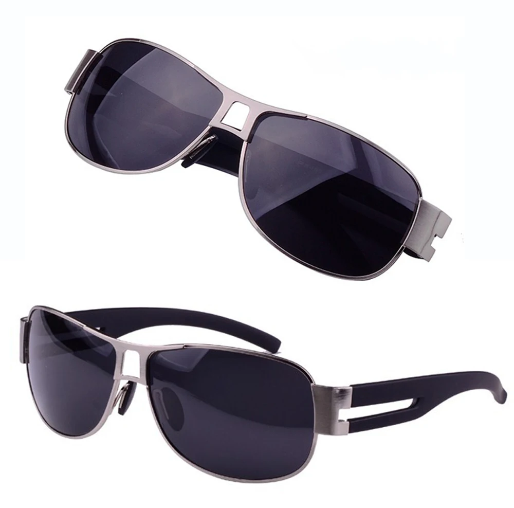 

Men Square Outdoor Sports Ultralight Al-Mg Alloy Oversized Polarized Sunglasses Custom Made Myopia Lens -1 to -6